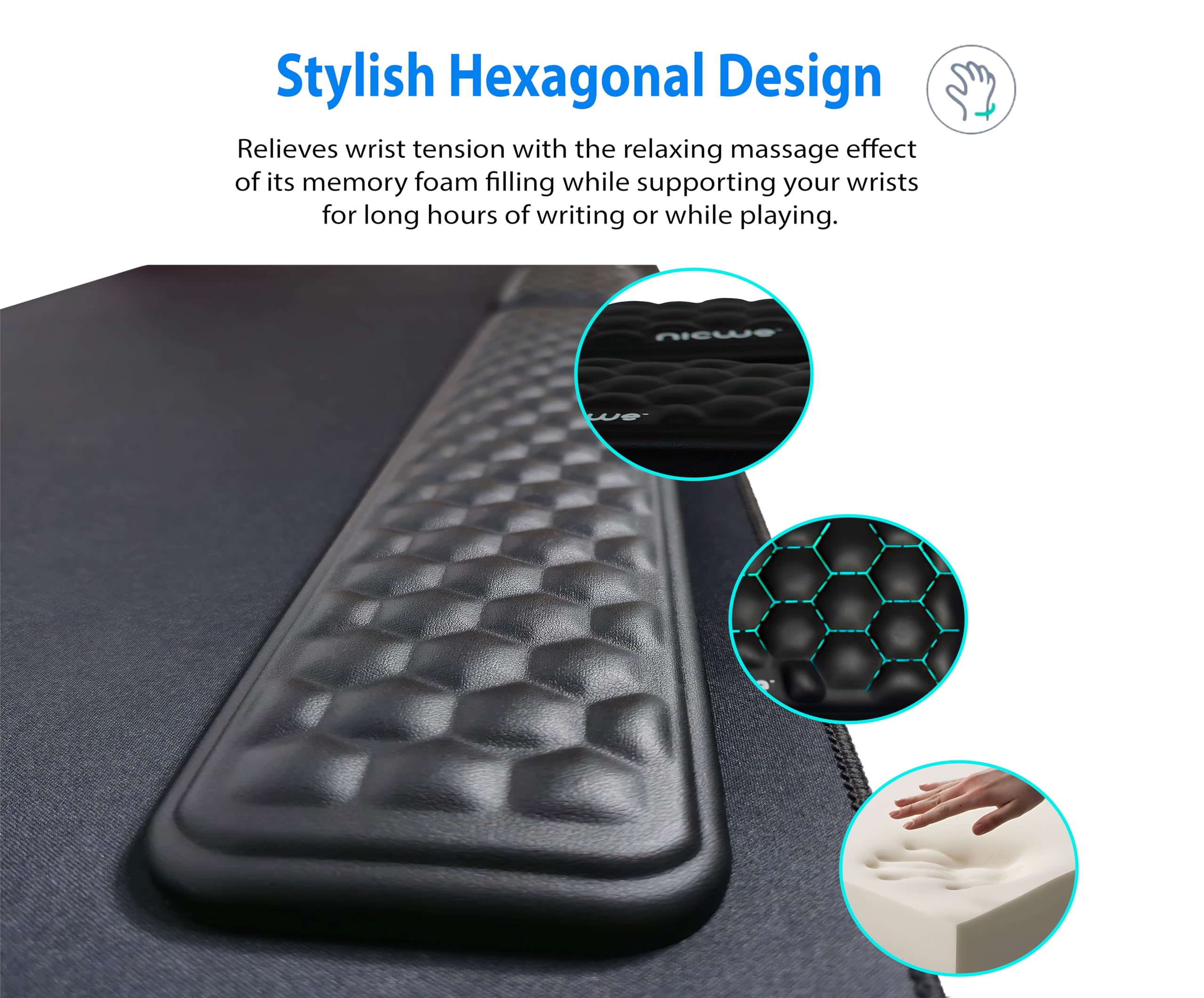 Memory Foam Wrist Rest Set - In Use